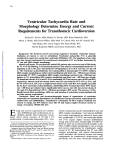 Ventricular Tachycardia Rate and Morphology Determine Energy