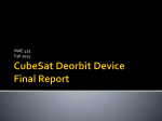 CubeSat Deorbit Device Status Report