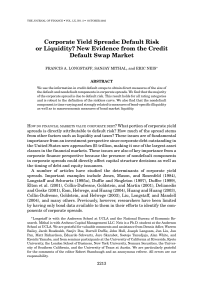Corporate Yield Spreads: Default Risk or Liquidity? New Evidence