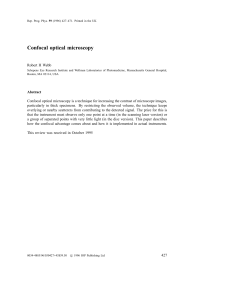 Confocal optical microscopy