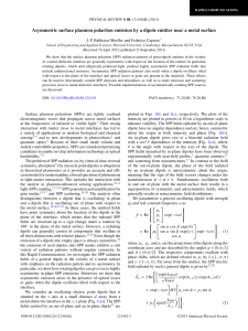 Asymmetric surface plasmon polariton emission by a dipole emitter