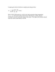 Computing the electric field due to multiple point