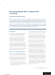 Macroprudential Policy Frameworks and Tools