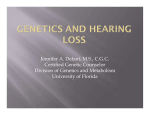Genetics and Hearing Loss