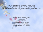 POTENTIAL DRUG ABUSE - Canadian Society of Addiction Medicine