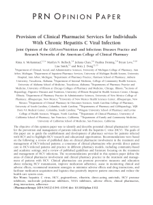 Provision of Clinical Pharmacist Services for Individuals