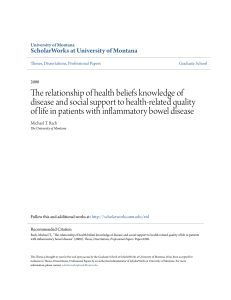 The relationship of health beliefs knowledge of disease and social