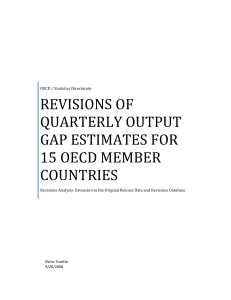 revisions of quarterly output gap estimates for 15 oecd