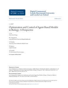 Optimization and Control of Agent