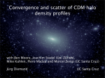 Convergence and scatter of CDM halo density profiles