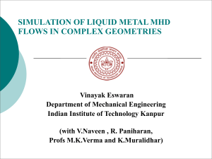 simulation of liquid metal mhd flows in complex geometries