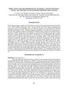 Recent research with inoculants and N fertilizers for field pea has