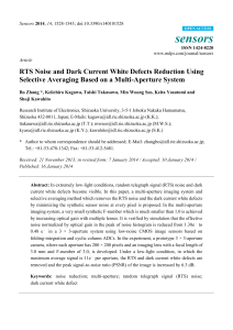 RTS Noise and Dark Current White Defects Reduction Using