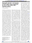 Neutrophils diminish T-cell immunity to foster gastric cancer