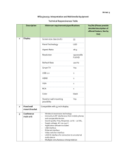 Annex 3 - Technical Responsiveness Table