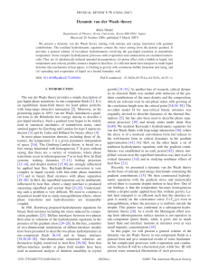 Dynamic van der Waals theory