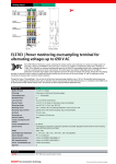 Power monitoring oversampling terminal for alternating voltages up