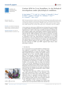 Custom AFM for X-ray beamlines: in situ biological