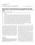 Measurements of optical absorption by chromophoric dissolved