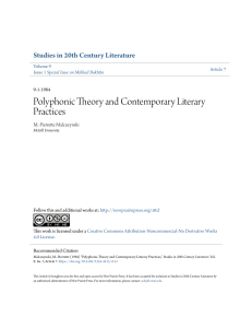 Polyphonic Theory and Contemporary Literary