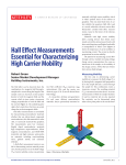 Hall Effect Measurements Essential for Characterizing High Carrier