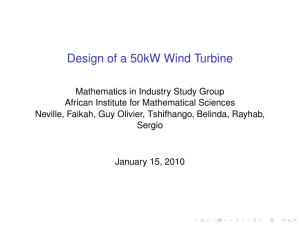 Design of a 50kW Wind Turbine