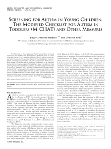 Screening for autism in young children