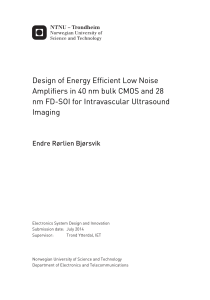 Design of Energy Efficient Low Noise Amplifiers in 40 nm