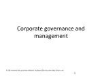 Corporate governance and management