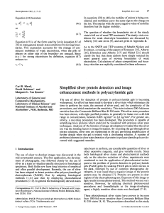 Simplified silver protein detection and image