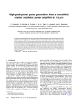 High-peak-power pulse generation from a