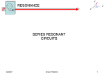 SERIES RESONANT CIRCUITS RESONANCE