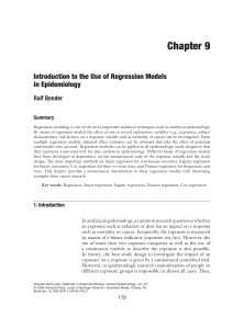 Introduction to the Use of Regression Models in Epidemiology