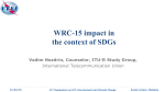 Results of WRC-15 in the context of SDGs