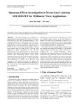 Quantum Effects Investigation in 20 nm Gate Underlap SOI MOSFET