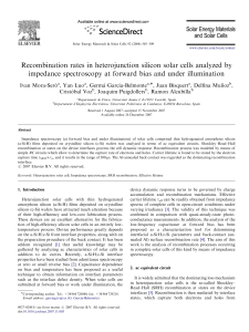 Recombination rates in heterojunction silicon solar cells analyzed