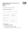 3850 Certificate in English - Sample Paper - Set 2