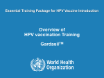 Overview of HPV vaccination Training ppt, 395kb