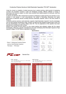 Conductive Polymer Aluminum Solid Electrolytic Capacitors "PZ