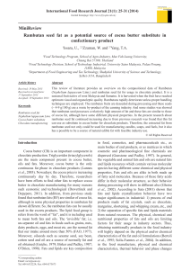 Rambutan seed fat as a potential source of cocoa butter substitute in