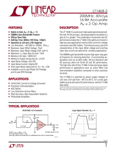 LT1468-2 - 200MHz, 20V/µs 16