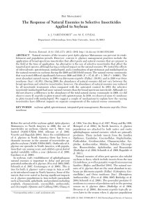 The Response of Natural Enemies to Selective Insecticides Applied