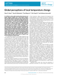 Global perceptions of local temperature change