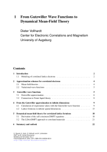 From Gutzwiller Wave Functions to Dynamical Mean