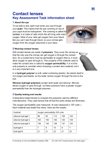 Contact lenses H tier introduction