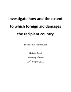 Investigate how and the extent to which foreign aid damages the