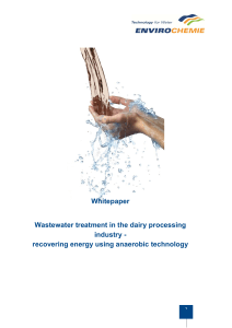 Whitepaper Wastewater treatment in the dairy