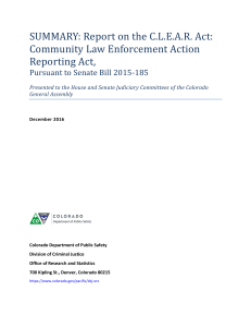 Summary: Report on the C.L.E.A.R. Act: Community Law