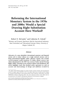 Reforming the International Monetary System in the 1970s and 2000s