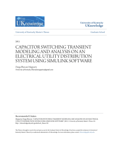 capacitor switching transient modeling and analysis